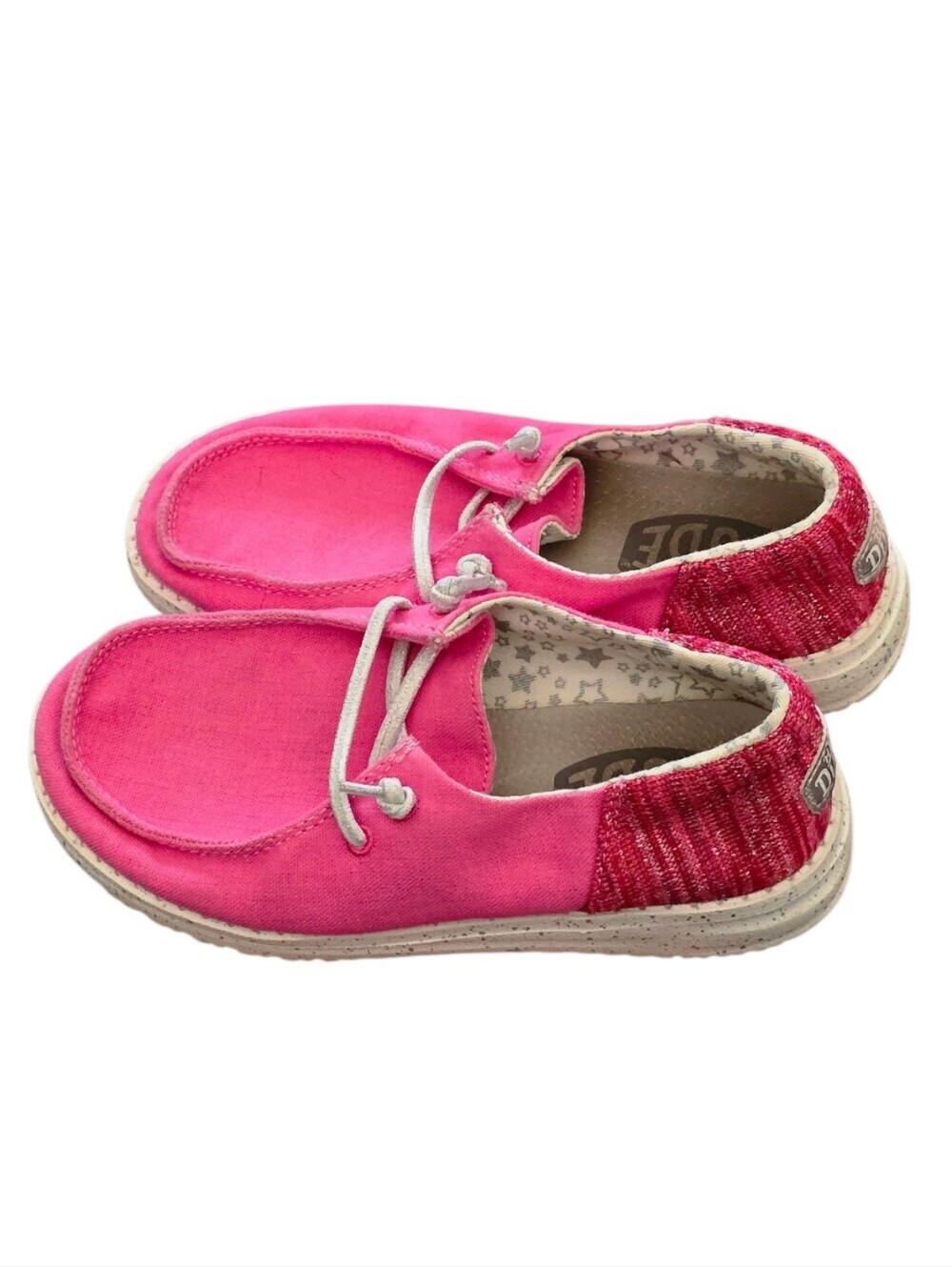Hey Dude Youth Wendy Funk Fuchsia Slip-On Sneaker Shoe Size 13 K
